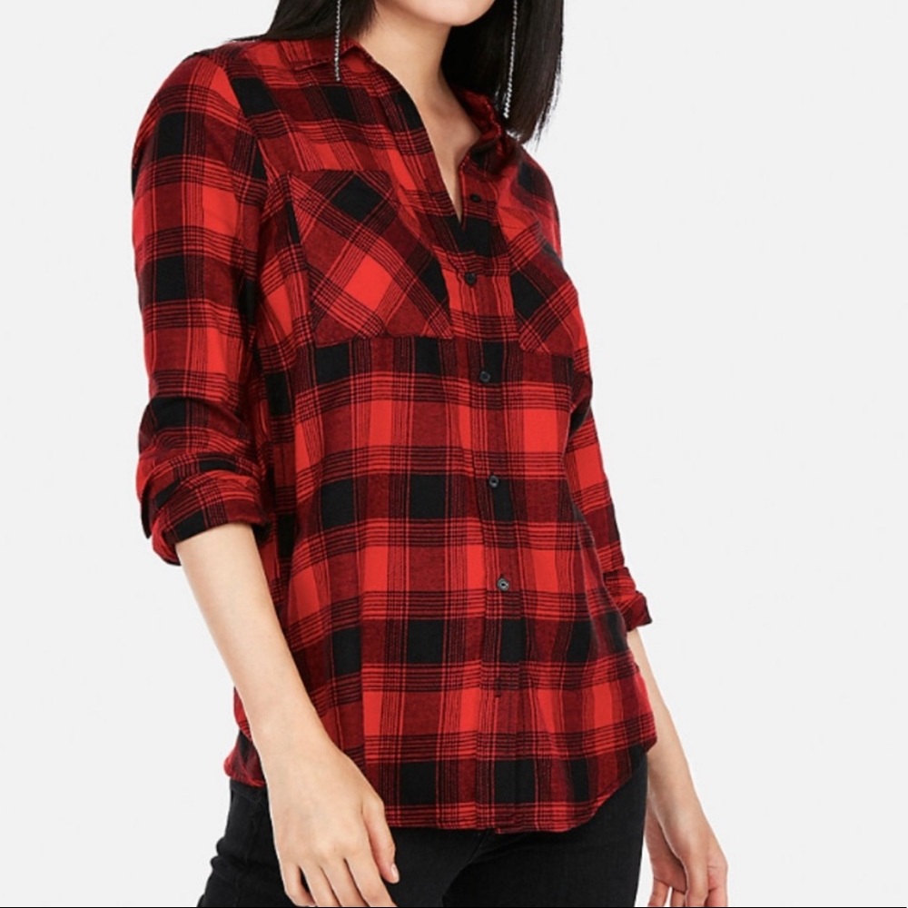 Express black and red flannel